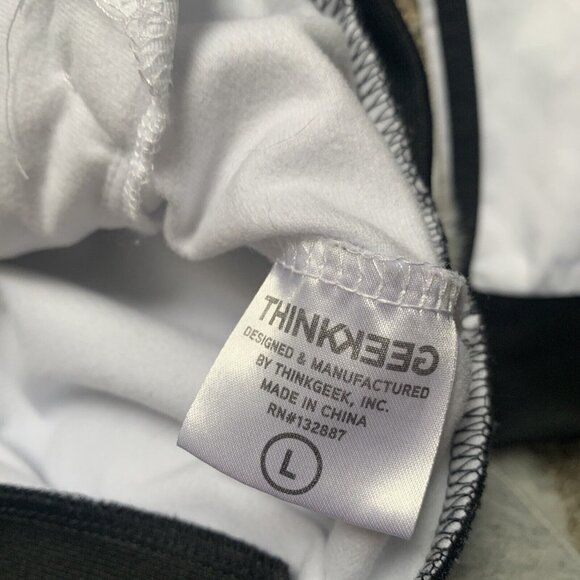 Disney Star Wars Imperial Logo Jacket Zipper Closure Size Large White & Black - Picture 10 of 12